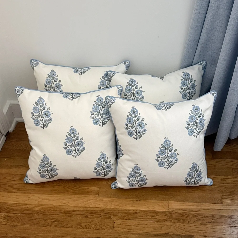 Jillien Harbor “The Camille” floral block print pillow cover